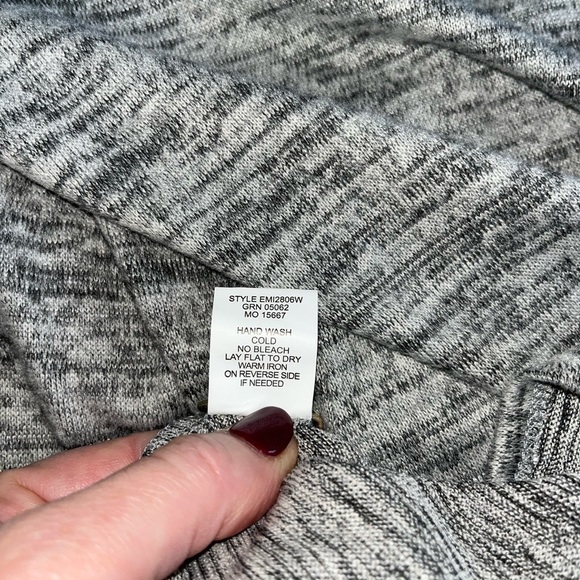 NWT Anthropologie Fig & Flower Cardigan Sweater 3X Gray Marled Embroidered Boho - Picture 7 of 7